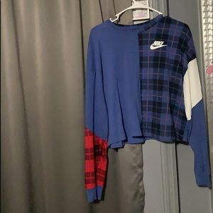 Nike plaid crop top